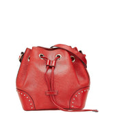 グッチ ディアマンテ 巾着 斜め掛け ショルダーバッグ 354229 レッド レザー レディース GUCCI 【中古】